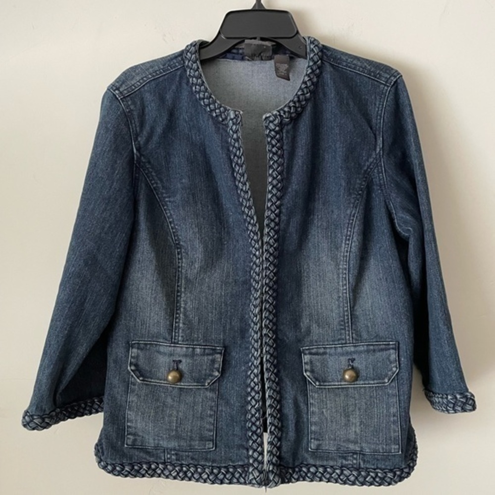 ADDITIONS by chico's jeans blazer women with brades used